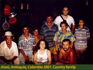 Tatiana Arias, Anori, Antioquia, Colombia 2001. Country family.